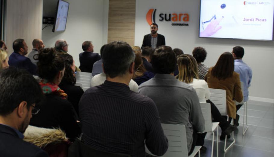 Jordi Picas durant la presentació de SuaraLab