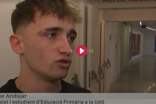 Jaume Andújar, testimoni de SAEJ de suara al seu cap a la universitat
